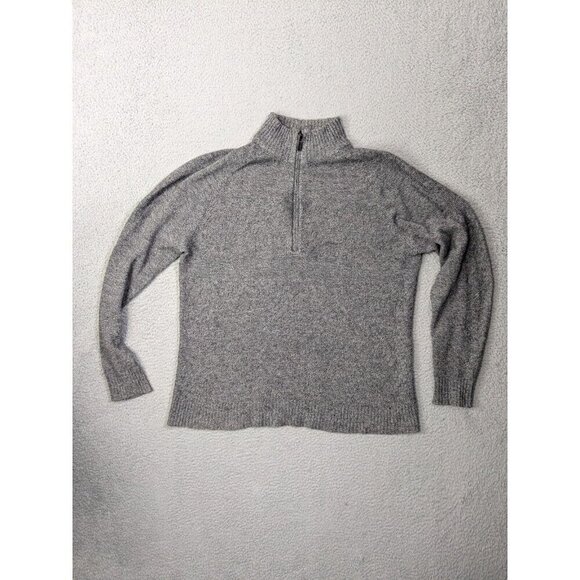 Smartwool Sweater Mens Large Merino Wool Blend Partial Zip Pullover Gray - Picture 1 of 15